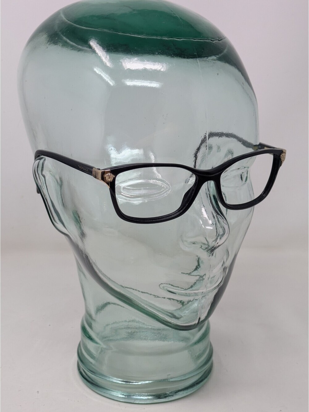Versace MOD 3156 GB1 53mm Black Gold Square Cat Eye Eyeglasses Frames Only Italy